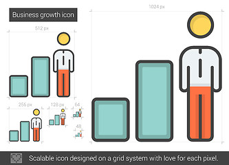 Image showing Business growth line icon.