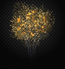 Image showing Festive Firework Bursting, Holiday Background