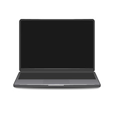 Image showing Laptop Screen Isolated on White Background