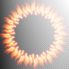 Image showing Fire transparent background design element. EPS 10