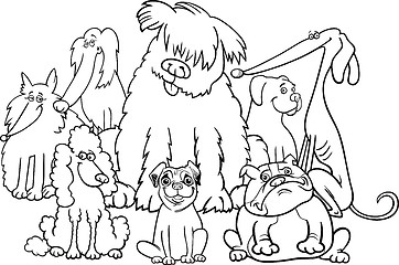 Image showing purebred dogs coloring book