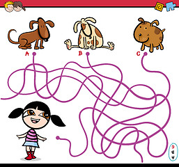 Image showing path maze activity cartoon