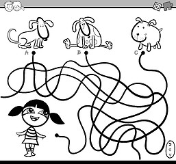 Image showing path maze coloring activity