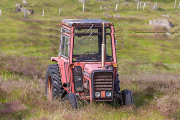 Image showing Old tractor in Iceland