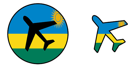 Image showing Airplane isolated on white - Rwanda