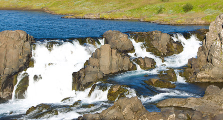 Image showing Close-up view of a water fall