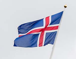 Image showing Iceland flag - flag of Iceland