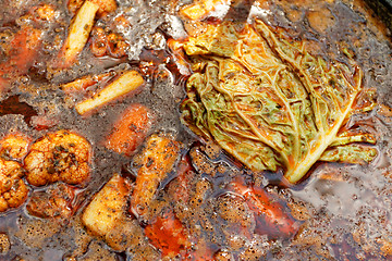 Image showing Goulash in cauldron