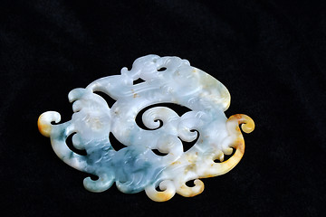 Image showing Chinese ancient jade carving art