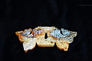 Image showing Chinese ancient jade carving art