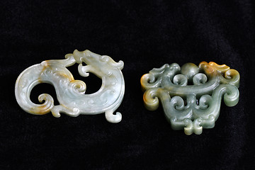 Image showing Chinese ancient jade carving