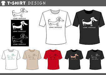 Image showing t shirt design with dachshund