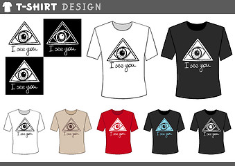 Image showing t shirt design with eye