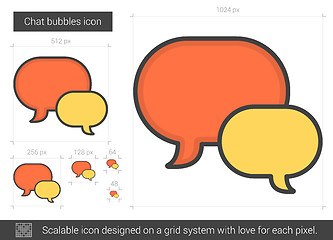 Image showing Chat bubbles line icon.