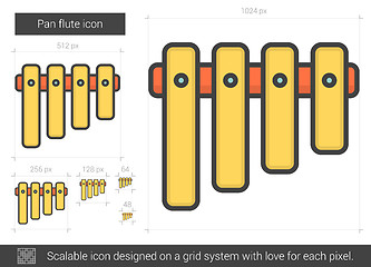 Image showing Pan flute line icon.