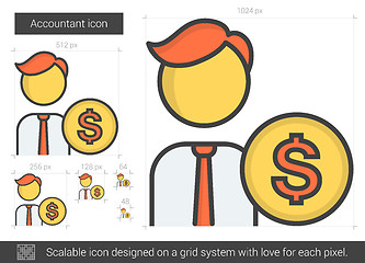 Image showing Accountant line icon.