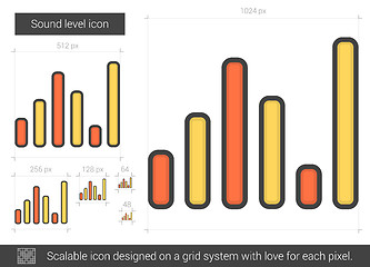 Image showing Sound level line icon.