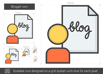 Image showing Blogger line icon.