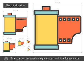 Image showing Film cartridge line icon.