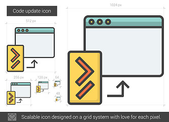 Image showing Code update line icon.