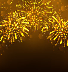 Image showing Festive Firework Bursting, Holiday Background