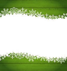 Image showing Snowflakes Border for Happy New Year, Space for Your Text