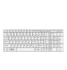 Image showing Computer Realistic White Keyboard Ioslated on White Background