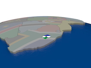 Image showing Lesotho with flag