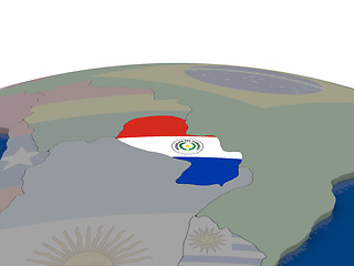 Image showing Paraguay with flag