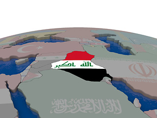 Image showing Iraq with flag