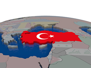 Image showing Turkey with flag