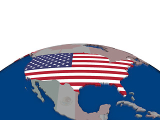 Image showing USA with flag