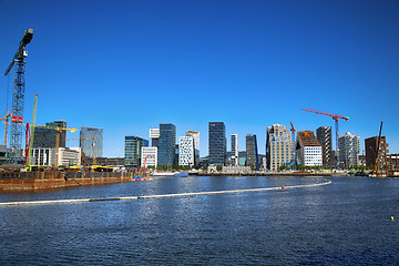 Image showing OSLO, NORWAY – AUGUST 17, 2016: A construction site of Bjorvik