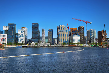 Image showing OSLO, NORWAY – AUGUST 17, 2016: A construction site of Bjorvik