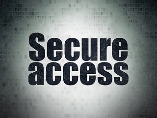 Image showing Security concept: Secure Access on Digital Data Paper background