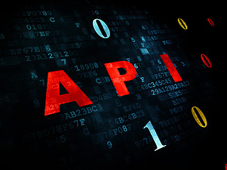 Image showing Software concept: Api on Digital background