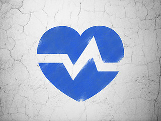 Image showing Medicine concept: Heart on wall background