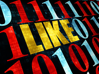 Image showing Social media concept: Like on Digital background