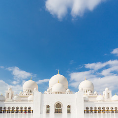 Image showing Sheikh Zayed Grand Mosque, Abu Dhabi, United Arab Emirates.