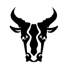 Image showing Bull Head Silhouette