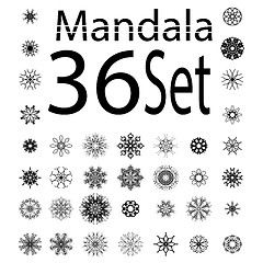 Image showing Contour Mandala Isolated
