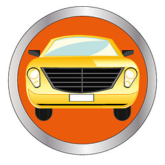Image showing Button with car