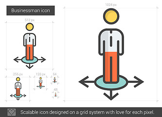 Image showing Businessman line icon.