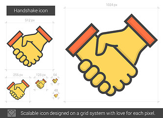 Image showing Handshake line icon.