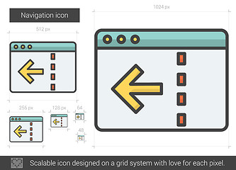 Image showing Navigation line icon.