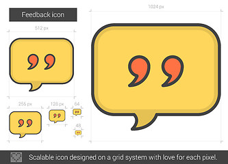 Image showing Feedback line icon.