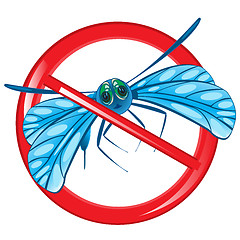 Image showing Sign prohibition insect