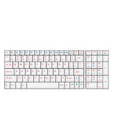 Image showing Computer Realistic White Keyboard Ioslated on White Background