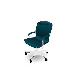 Image showing Office Chair Isolated on White Background