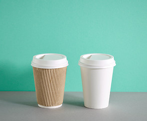Image showing two paper coffee cups